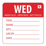Etiquette amovible Hygiplas jour de la semaine Mercredi (lot de 500) — L068