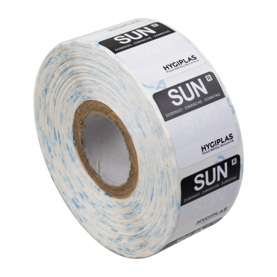 Etiquettes alimentaires code couleur noir Hygiplas dimanche 24mm (lot de 1000) — L930