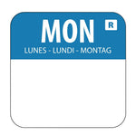 Etiquettes alimentaires code couleur bleu Hygiplas lundi 24mm (lot de 1000) — L931