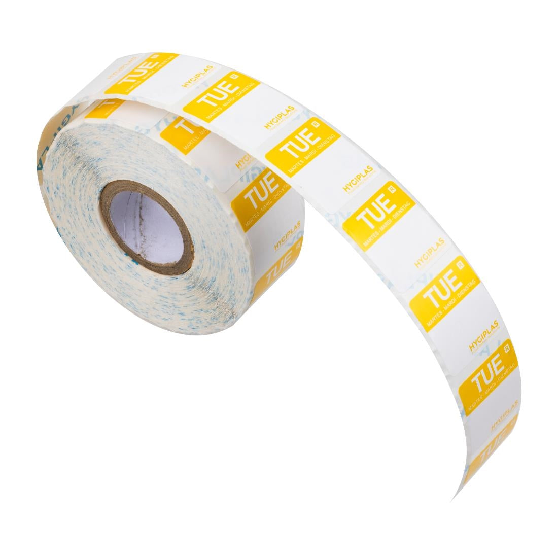 Etiquettes alimentaires code couleur jaune Hygiplas mardi 24mm (lot de 1000) — L932