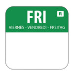 Etiquettes alimentaires code couleur vert Hygiplas vendredi 24mm (lot de 1000) — L935