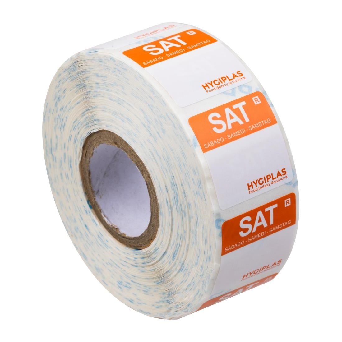 Etiquettes alimentaires code couleur orange Hygiplas samedi 24mm (lot de 1000) — L936