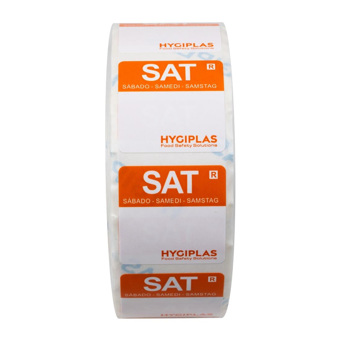 Etiquettes alimentaires code couleur orange Hygiplas samedi 24mm (lot de 1000) — L936