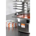 Etiquettes alimentaires code couleur orange Hygiplas samedi 24mm (lot de 1000) — L936