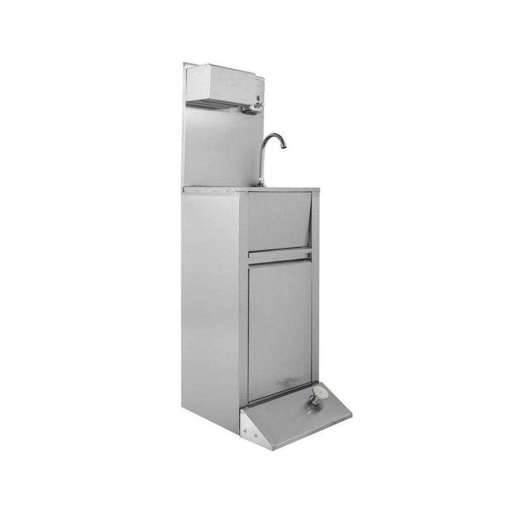 Lave-mains professionnel à commande au pied avec poubelle Dynasteel DLLMAI3000
