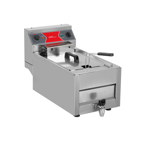 Friteuse électrique professionnelle Unninox UNN65-FRT-M1 10 litres avec robinet de vidange et panier inox