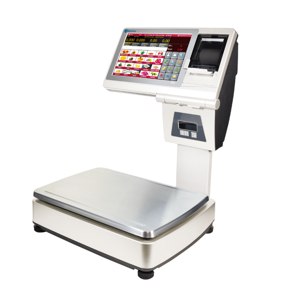 Balance commerciale tactile Baxtran M80 avec imprimante ticket