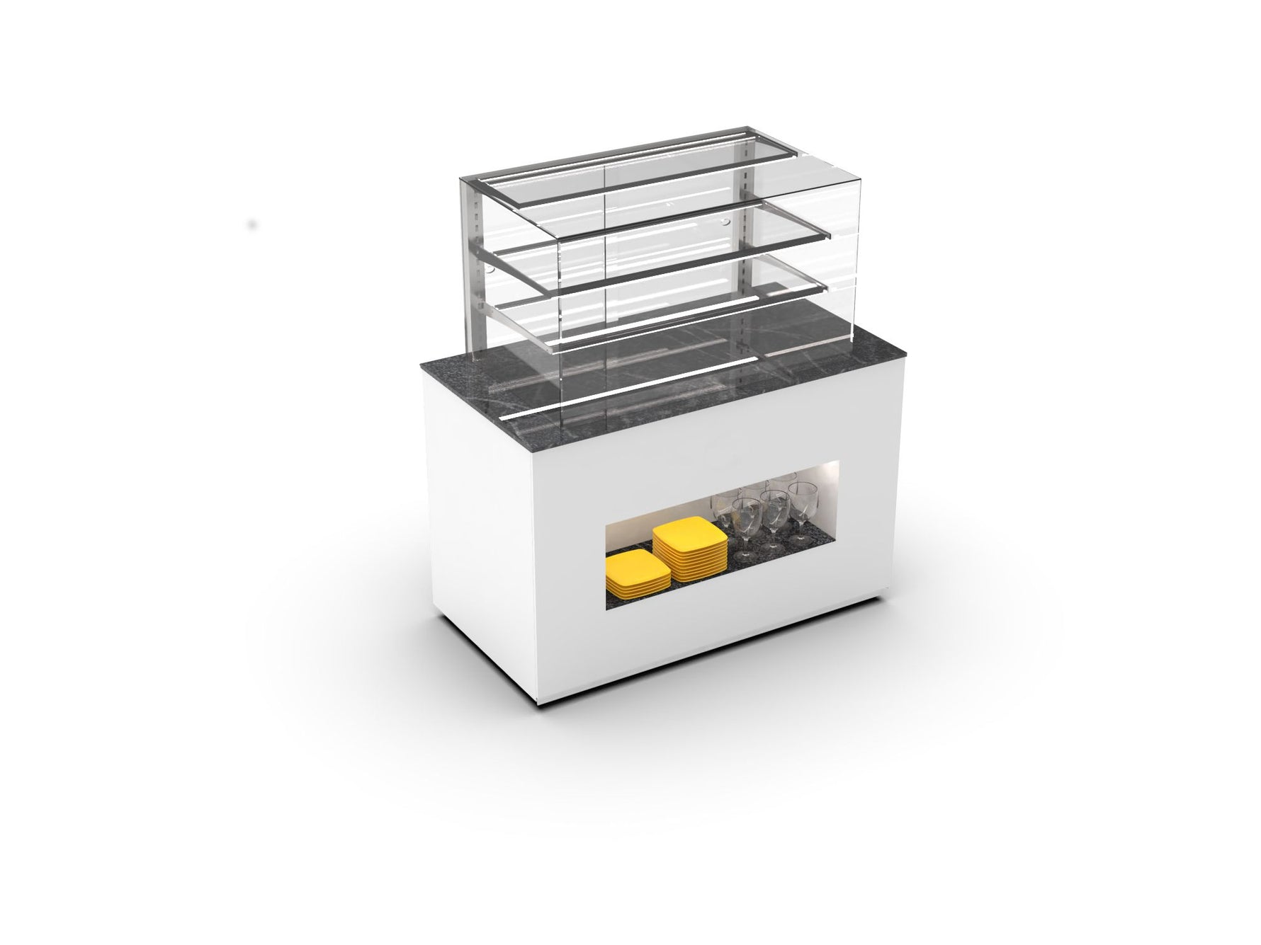 Buffet Neutre Îlot Vitré – Série BUNV-T