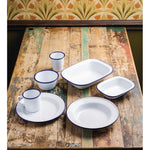 Assiettes plates en acier émaillé Olympia 300mm (lot de 6) — DC388