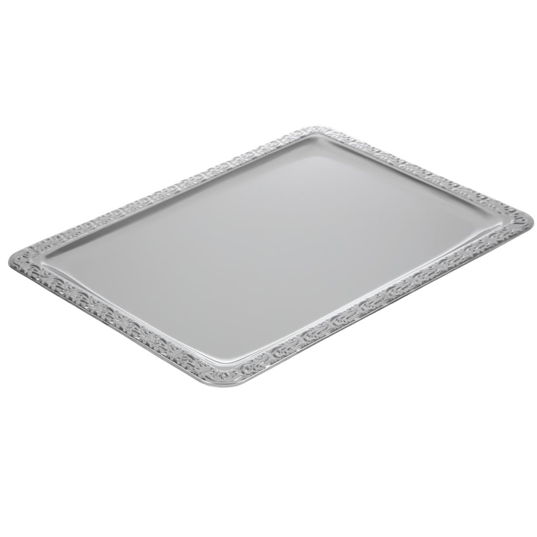 Plateau de service rectangulaire inox APS 420 x 310mm — P005
