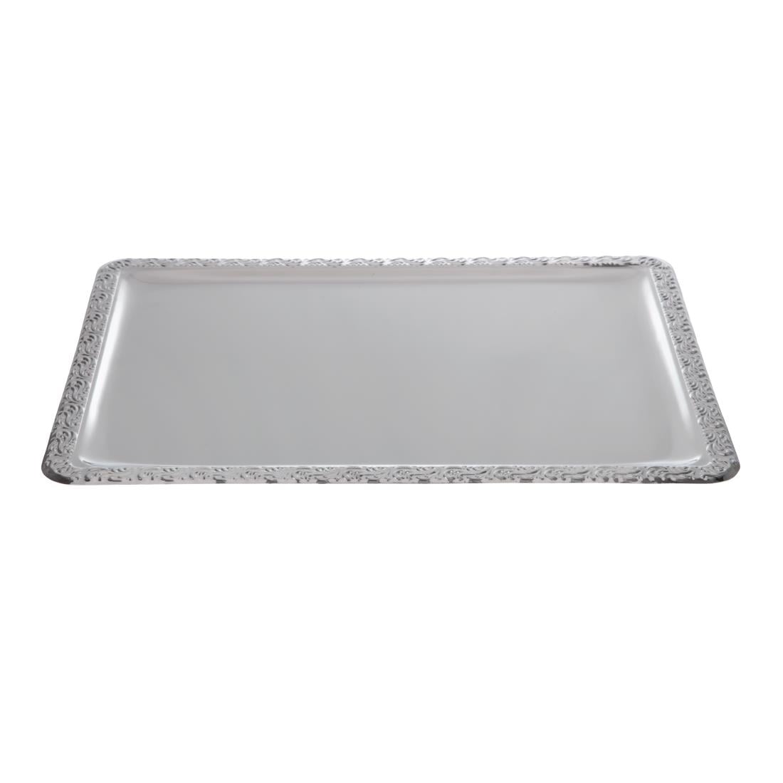 Plateau de service rectangulaire inox APS 500 x 360mm — P006