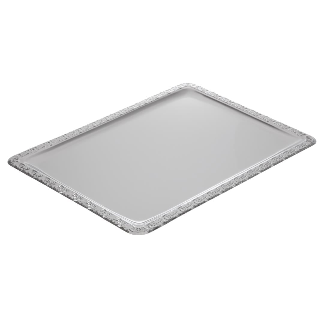 Plateau de service rectangulaire inox APS 500 x 360mm — P006