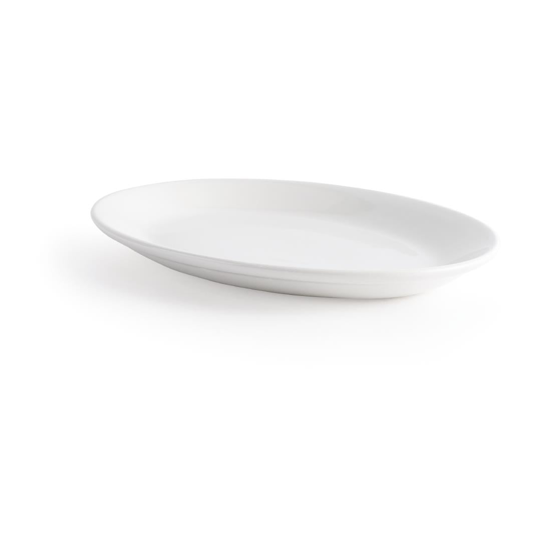 Plateaux ovales blancs Churchill 305mm (lot de 12) — P292