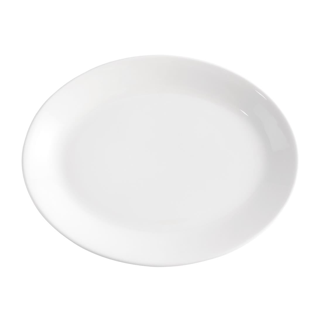 Plateaux ovales blancs Churchill 305mm (lot de 12) — P292