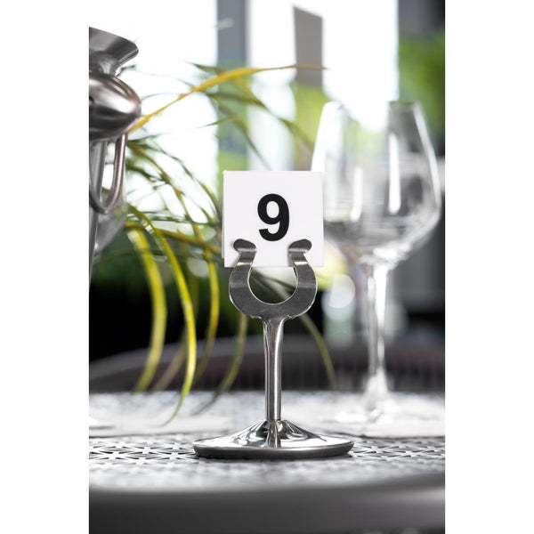Support numéro de table en inox Olympia 100mm