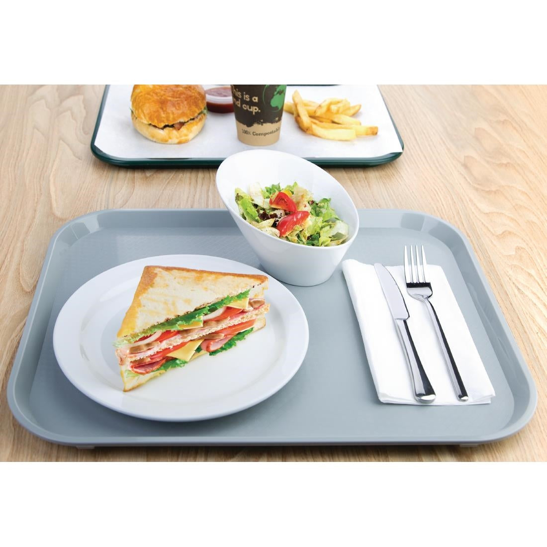 Plateau self-service Olympia Kristallon gris 350 x 450mm — P508