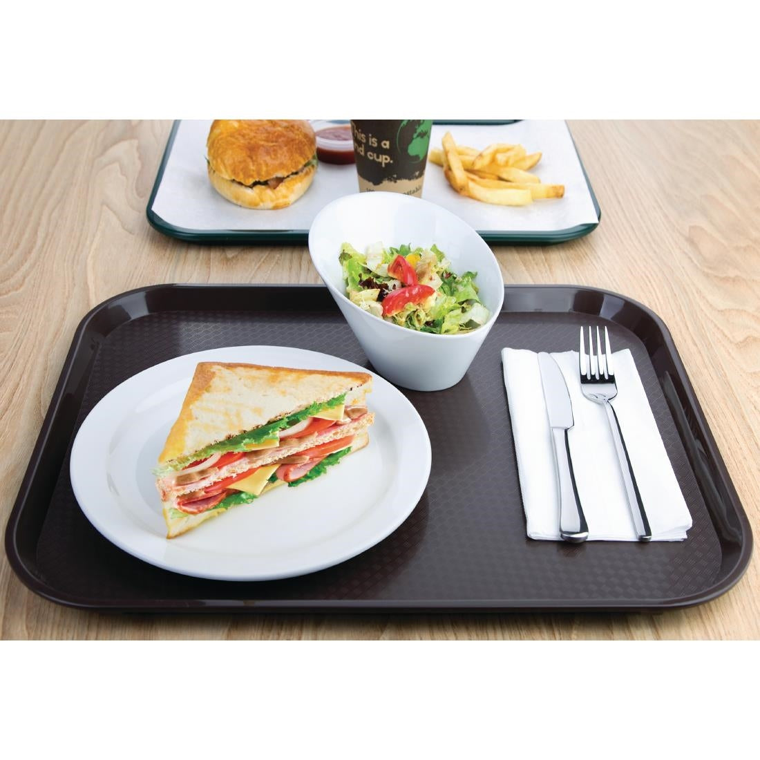 Plateau self-service Olympia Kristallon marron 450 x 350mm — P509