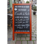 Panneau de trottoir Securit Duplo acajou 700 x 1350mm — P514