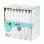 Bougies bistro Bolsius 177mm blanches (lot de 45) — P963