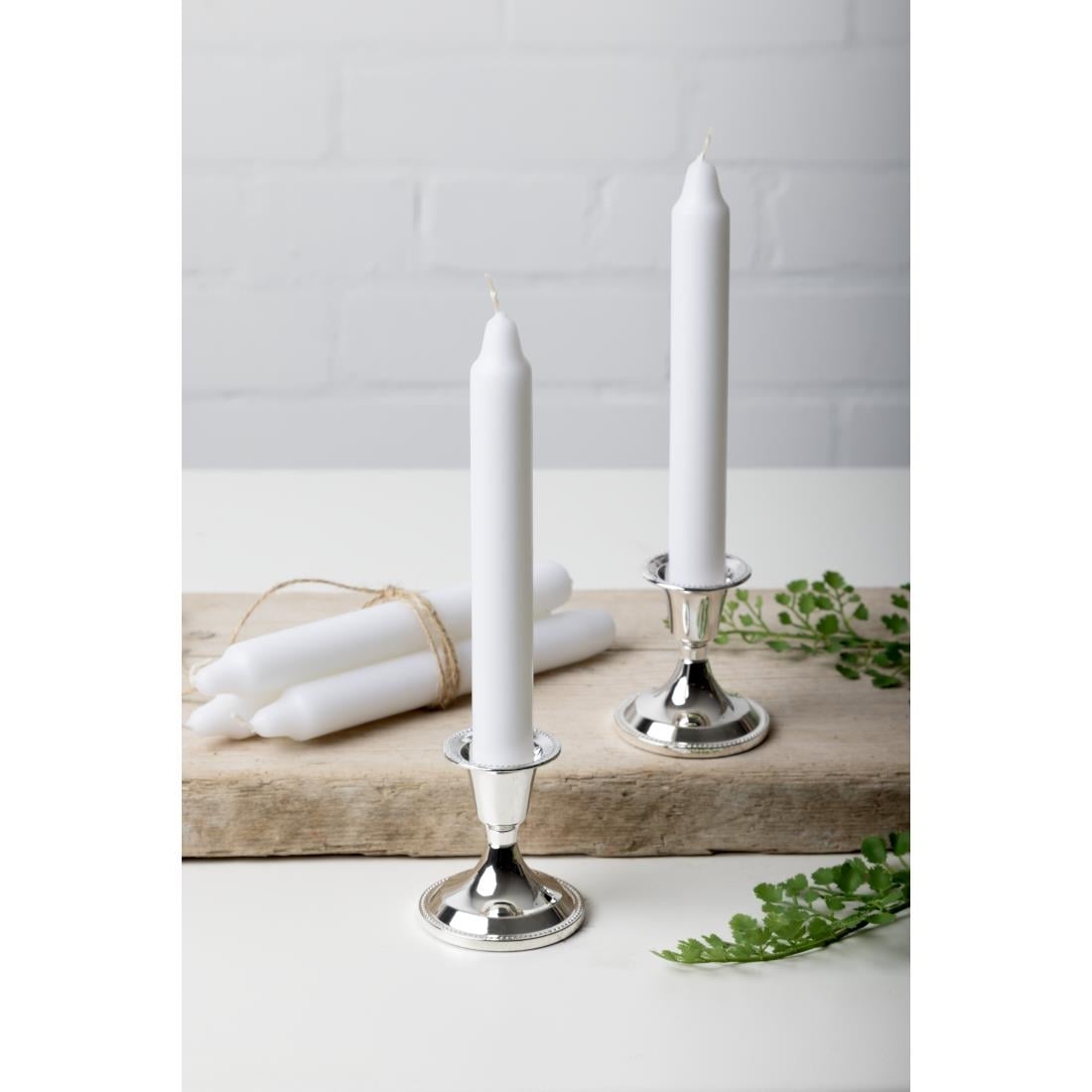 Bougies bistro Bolsius 177mm blanches (lot de 45) — P963