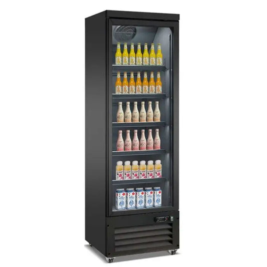 RÉFRIGÉRATEUR 1 PORTE VITRÉE NOIR CEB-500R BL 7526.0100