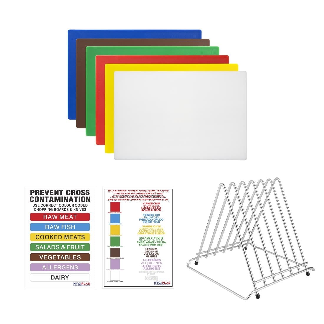Ensemble de planches à découper haute densité Hygiplas standards — CH300