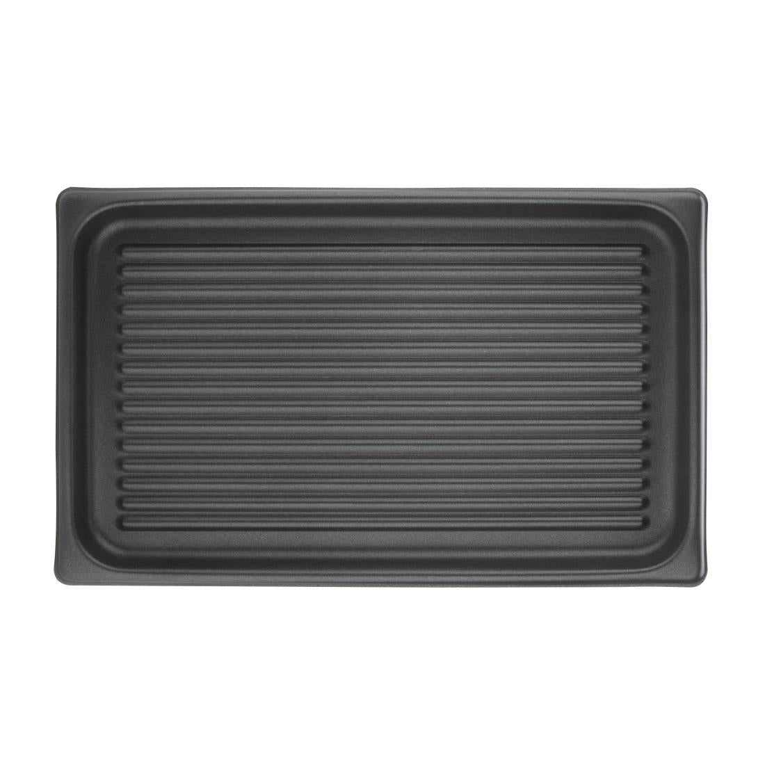 Plaque rainurée GN 1/1 antiadhésive Vogue — S372