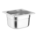 Lot de 4 bacs et couvercles inox 201 Vogue GN 1/6 100mm — S431
