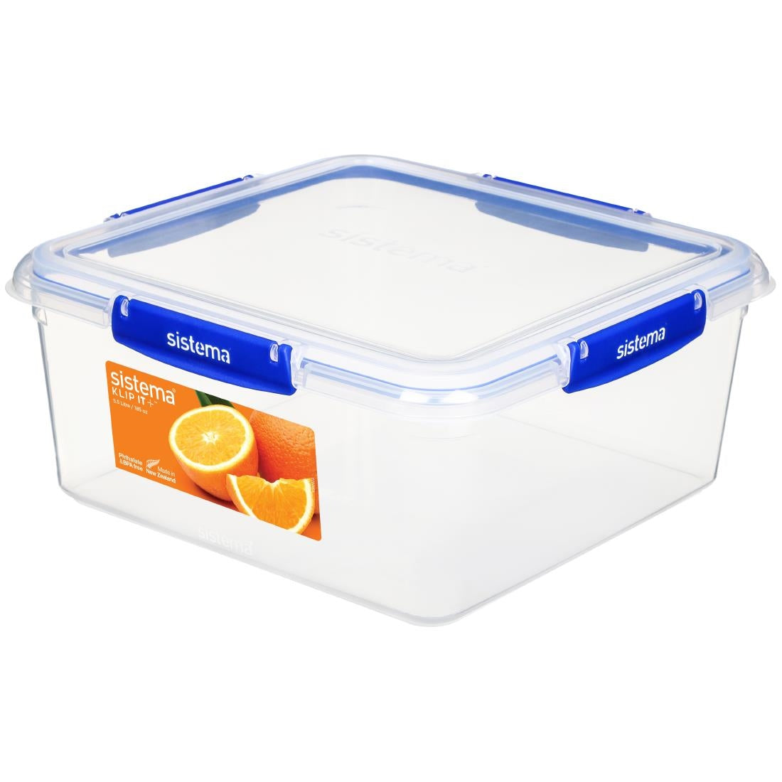 Boîte alimentaire carrée Sistema Klip It Plus 5,5L — CH246