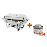 Offre spéciale : chafing dish Milan et 24 combustibles liquides Olympia — S517