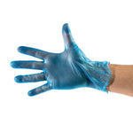 Gants bleus en vinyle, taille L (lot de 500 gants) — S619-L