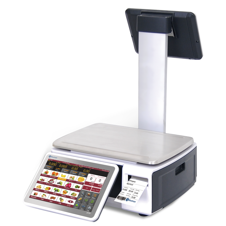 Balance étiqueteuse connectée Baxtran S75P – écran tactile & imprimante