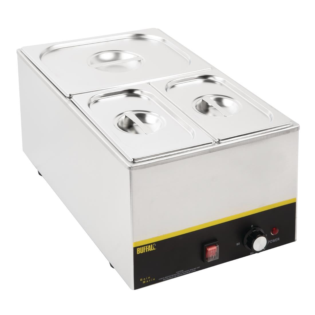 Ensemble de bacs GN 1/2 et 2 x 1/4 inox avec couvercles Vogue — SA244