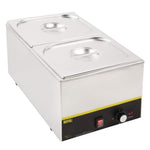 Ensemble de bacs GN 2 x 1/2 en inox avec couvercles Vogue — SA245