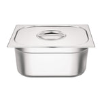 Ensemble de bacs GN 2 x 1/2 en inox avec couvercles Vogue — SA245