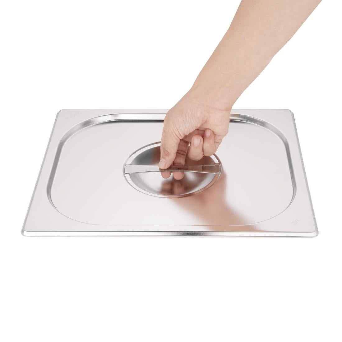 Ensemble de bacs GN 2 x 1/2 en inox avec couvercles Vogue — SA245