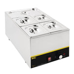 Ensemble de bacs GN 1/3 et 4 x 1/6 en inox avec couvercles Vogue — SA246