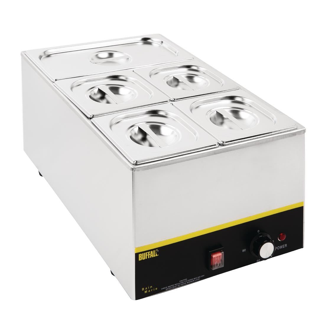 Ensemble de bacs GN 1/3 et 4 x 1/6 en inox avec couvercles Vogue — SA246