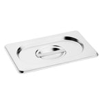 Ensemble de 4 bacs GN 1/4 en inox avec couvercles Vogue — SA247