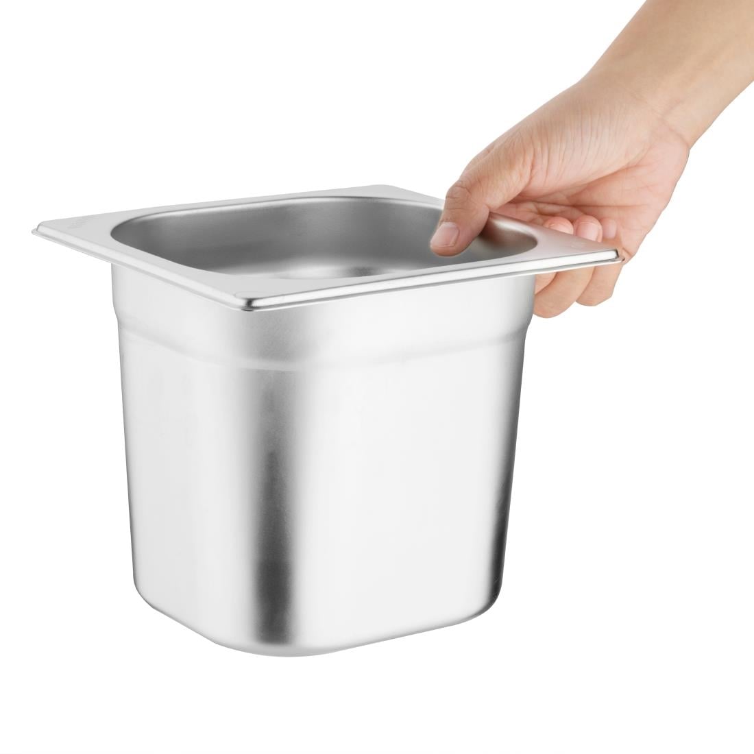 Ensemble de bacs GN 2x 1/3 et 2 x 1/6 en inox avec couvercles Vogue — SA249