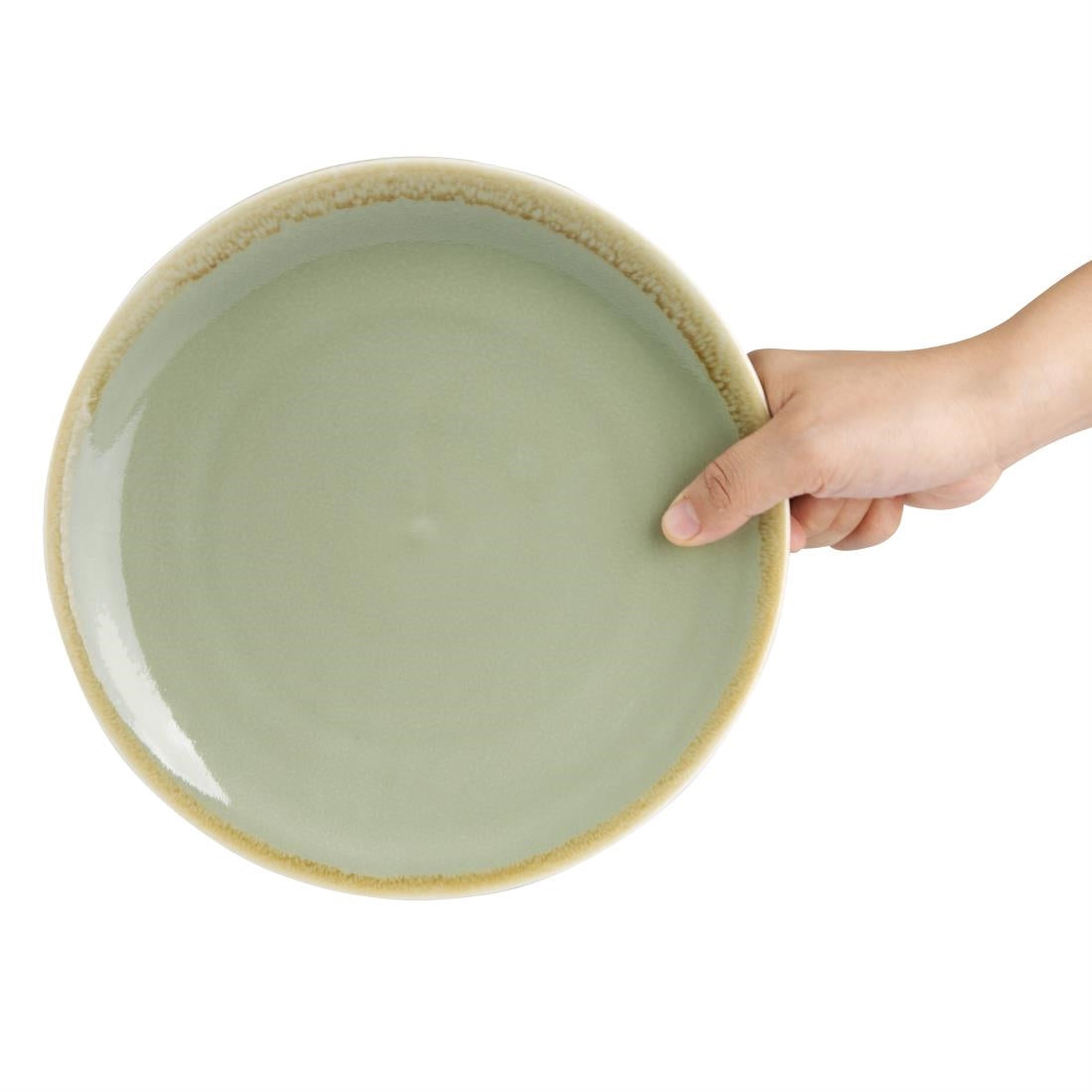 Assiettes plates rondes Kiln Olympia mousse 230mm (lot de 6) — SA283