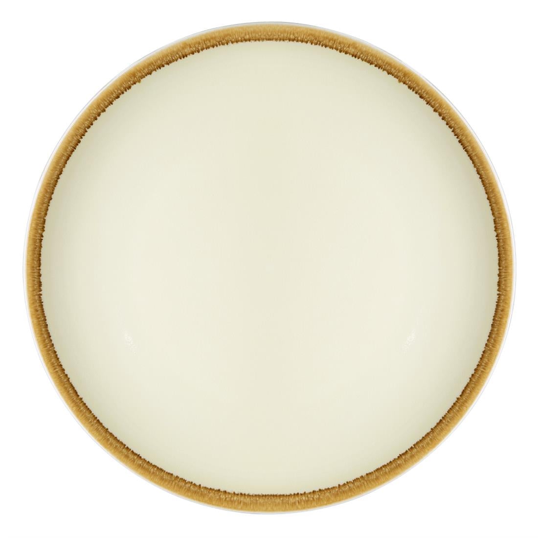 Assiettes plates rondes Kiln Olympia sable 230mm (lot de 6) — SA284
