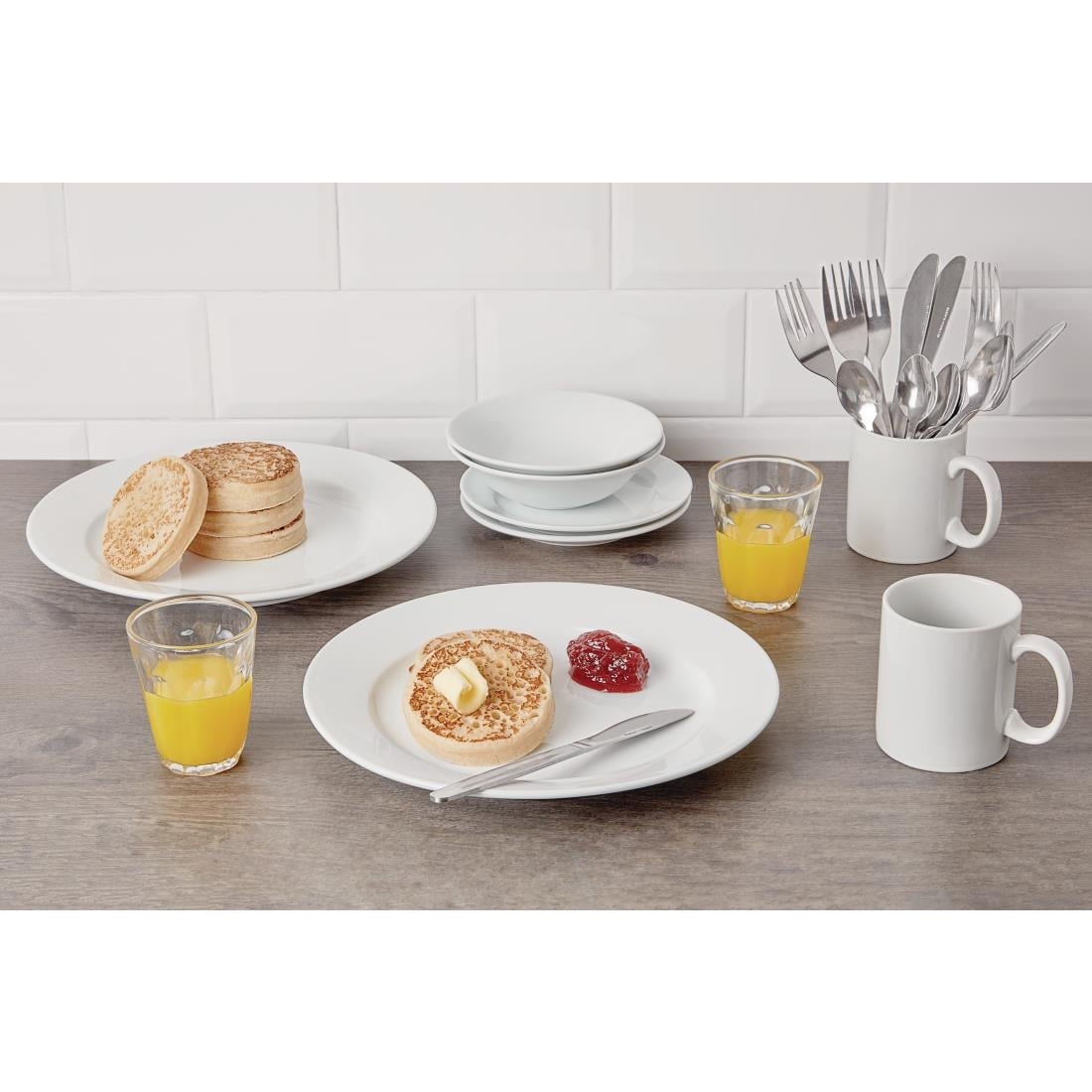Assiettes à bord large Olympia Athena 280mm (lot de 6) — CC210
