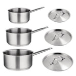 Offre spéciale - Set de 3 casseroles et couvercles inox Vogue (lot de 3) — S128