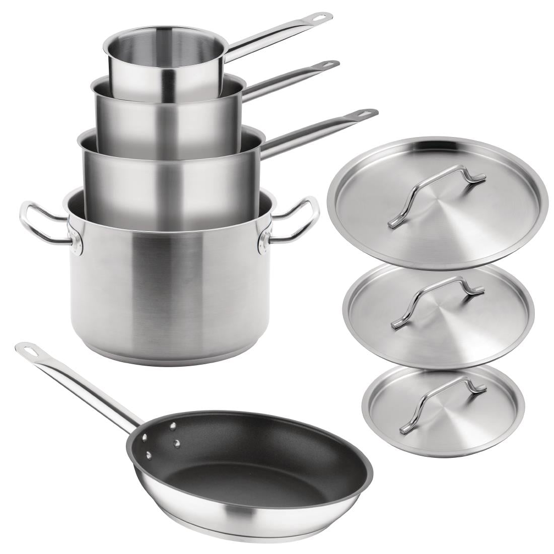Batterie de cuisine induction en inox 5 pièces Vogue Cook Like A Pro — SA693