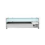 Professionele roestvrijstalen gekoelde pizzakast met 2 deuren - Afmetingen 600x400 mm 