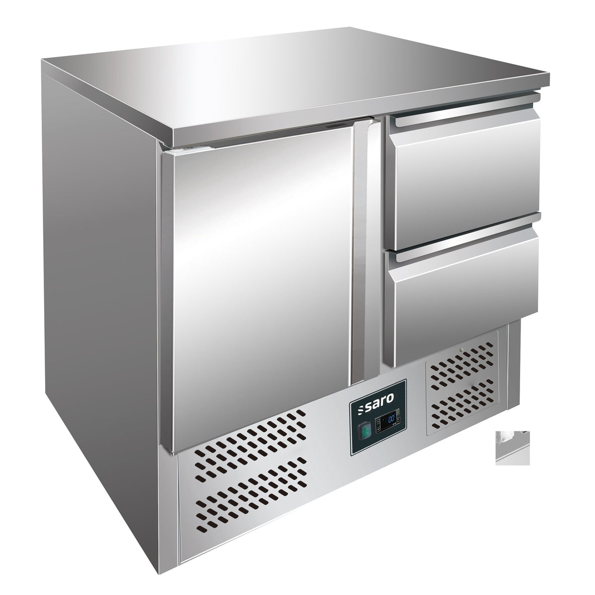 SARO Gekoelde werkbank met deur en lades, VIVIA S 901 S/S TOP 2x 1/2 GN - 323-10062