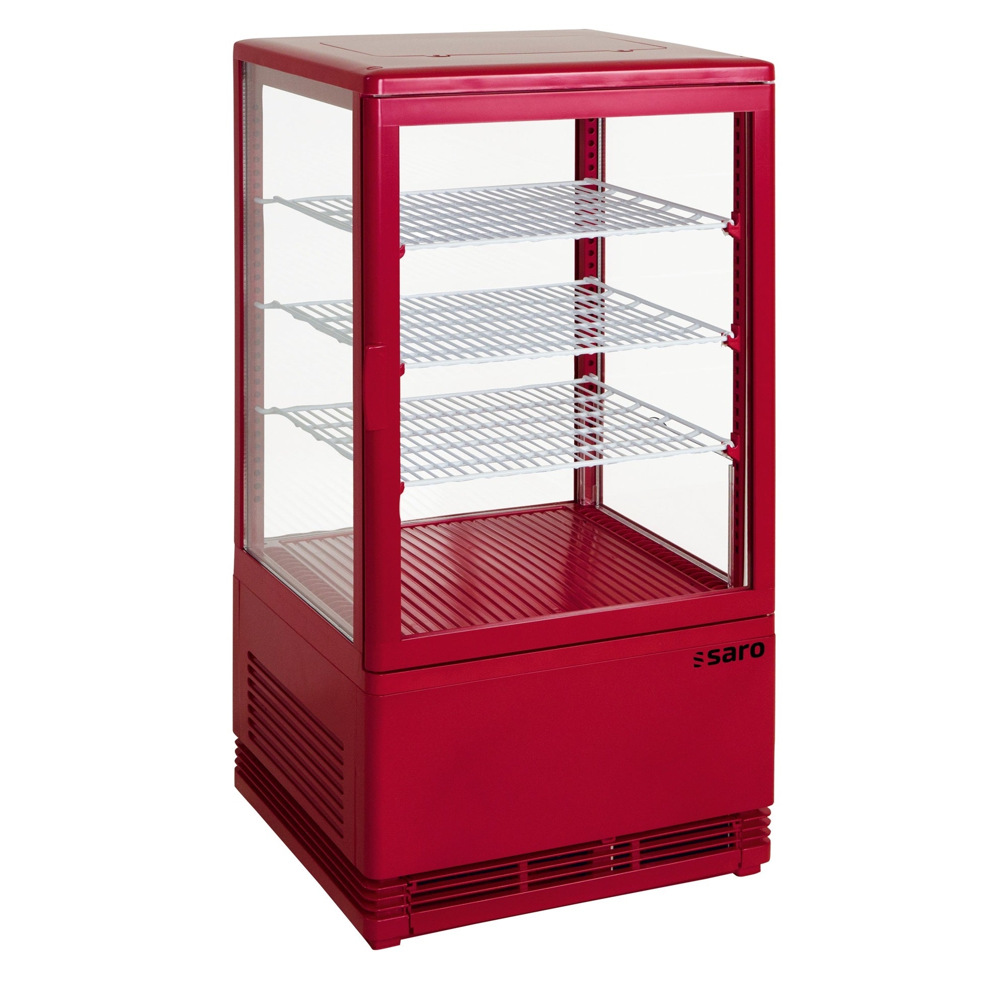 Mini-vitrine réfrigérée à circulation d'air SARO 68 litres, SC 70 rouge - 330-10031