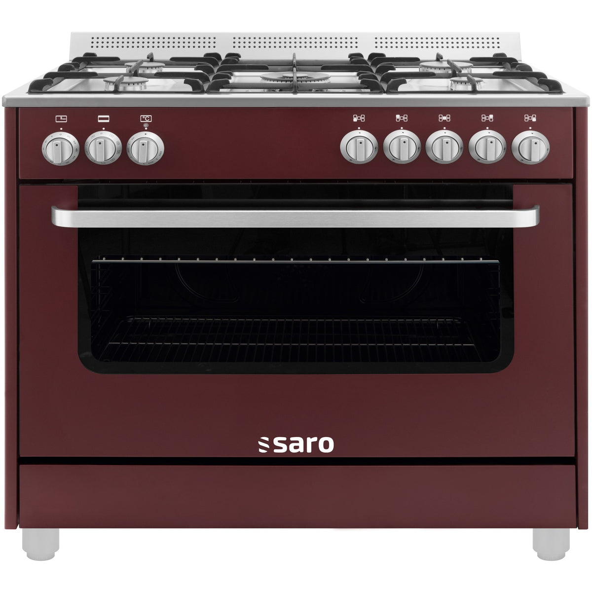 SARO Multifunctioneel gasfornuis met electrische oven TS95C61LVI bordeaux - 331-10555