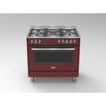 SARO Multifunctioneel gasfornuis met electrische oven TS95C61LVI bordeaux - 331-10555